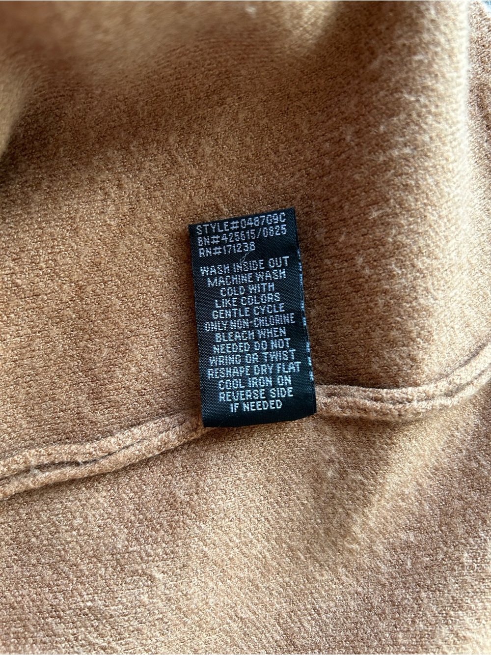 AGB Camel Colored Single-Button Knit Sweater/Blazer, size Medium. - Picture 5 of 6